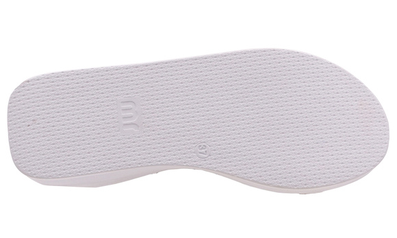 Damen-Schutz-Flip-Flops hoch durchbrochen auf einem Keil