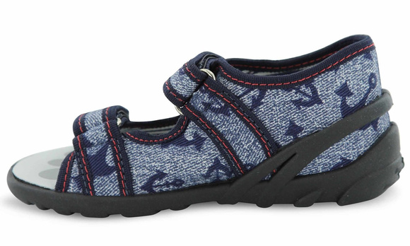 Kinder Textil Hausschuhe, Klettsandalen