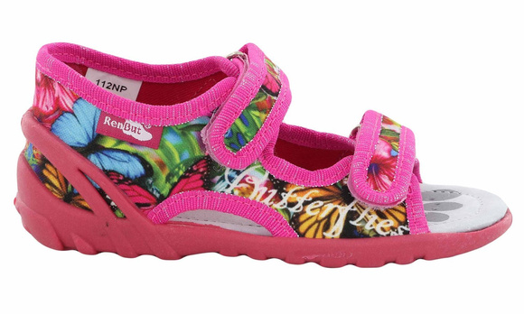 Kinder Textil Hausschuhe, Klettsandalen