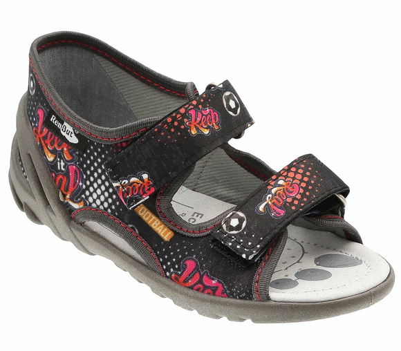 Kinder Textil Hausschuhe, Klettsandalen