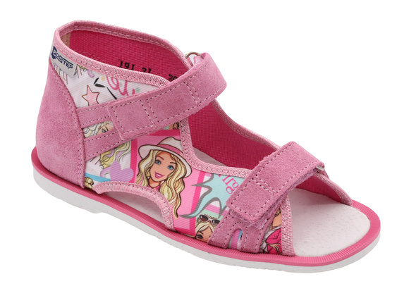 Kinderhausschuhe mit Barbie-Motiven und Klettverschluss