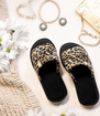 Damen Hausschuhe Hausschuhe mit offener Spitze in Leopardenmuster