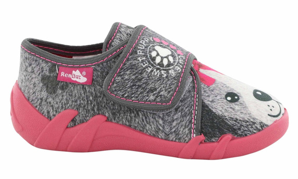 Kinder Hausschuhe Textilschuhe mit Klettverschluss