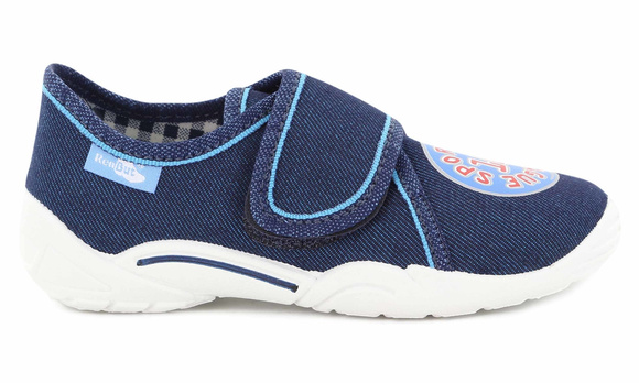 Kinder-Textilhausschuhe mit Klettverschluss