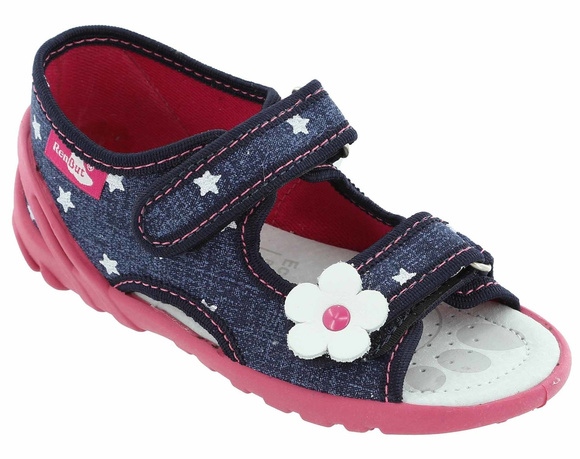 Kinder Textil Hausschuhe, Klettsandalen