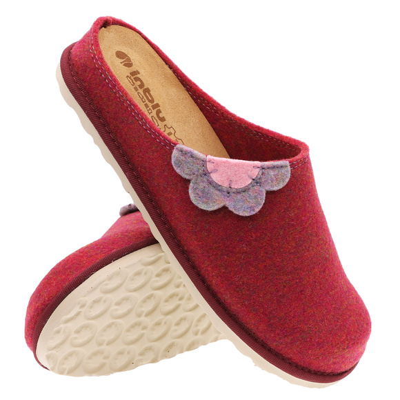 Damenhausschuhe Hausschuhe Filz / herausnehmbare Einlegesohle