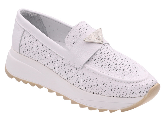 Damenschuhe durchbrochene Mokassins