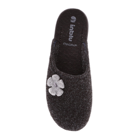 Damen Hausschuhe Filz Blume