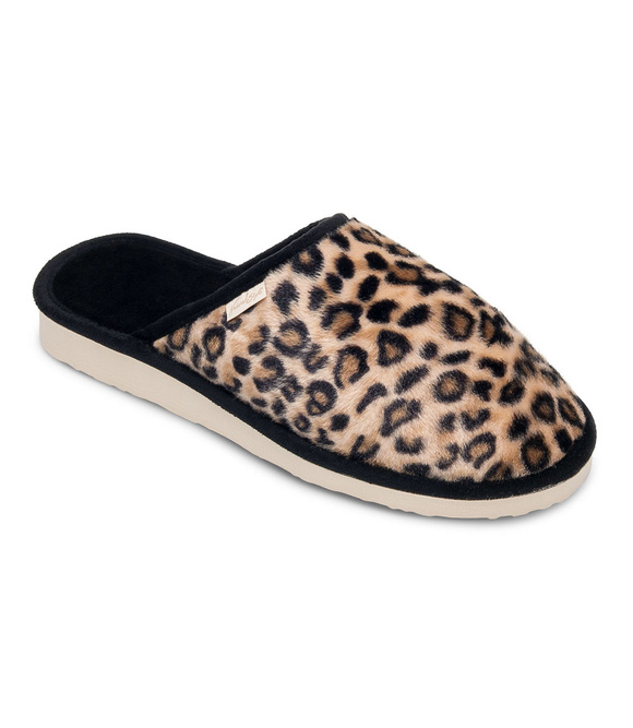 Damen Pantoffeln Hausschuhe Leopardenmuster