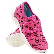 Kinder-Textilhausschuhe mit Klettverschluss