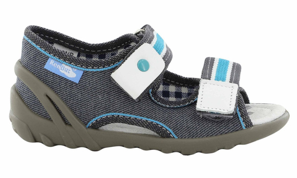 Kinder Textil Hausschuhe, Klettsandalen