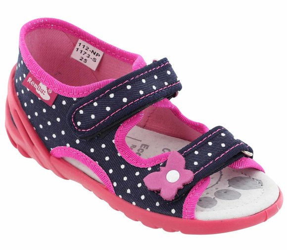 Kinder Textil Hausschuhe, Klettsandalen