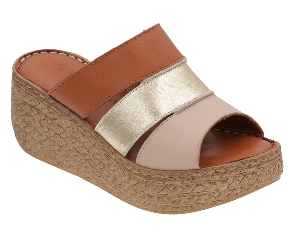 Hohe Damen-Flip-Flops mit Keilabsatz