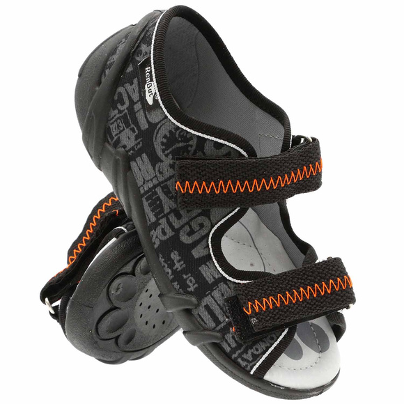 Kinder Textil Hausschuhe Sandalen mit Klettverschluss