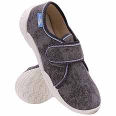 Kinder-Textilhausschuhe mit Klettverschluss