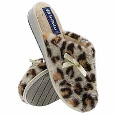 Damen Hausschuhe warme Hausschuhe Leopard Bow