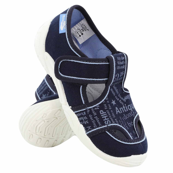 Kinder Hausschuhe Textilschuhe mit Klettverschluss