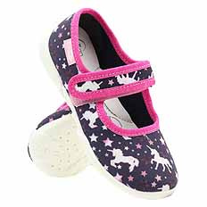 Kinder Hausschuhe Textilschuhe mit Klettverschluss