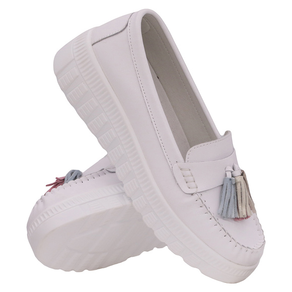 Damenschuhe Mokassins Fransen