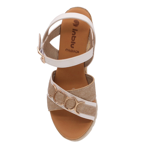 Damensandalen mit hohem Keilabsatz