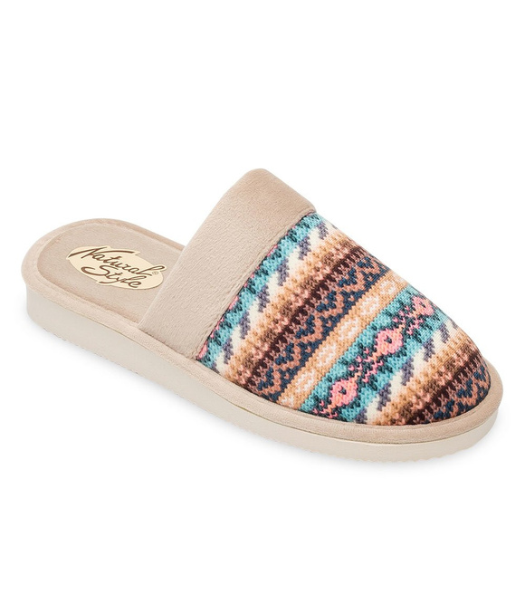 Damen-Hausschuhe mit norwegischem Muster