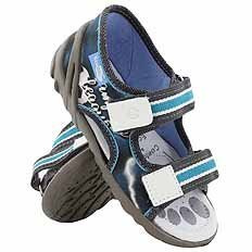 Kinder Textil Hausschuhe, Klettsandalen