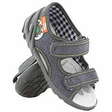 Kinder Textil Hausschuhe, Klettsandalen