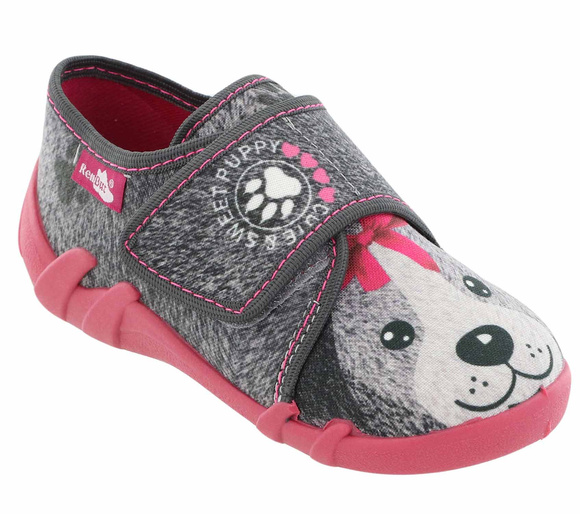 Kinder Hausschuhe Textilschuhe mit Klettverschluss