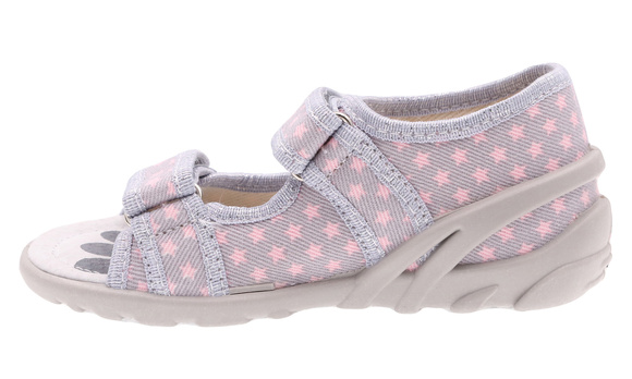 Kinder Textil Hausschuhe, Klettsandalen