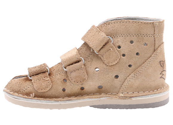 Kinder-Schutzpantoffeln mit Thomas-Absatz mit Klettverschluss