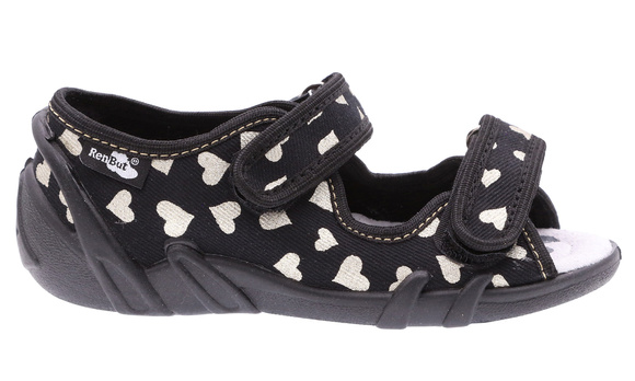 Kinder Textil Hausschuhe Sandalen mit Klettverschluss