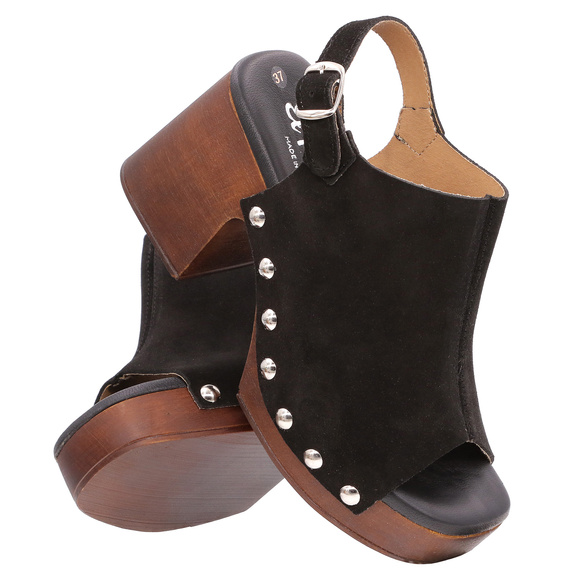 Damensandalen mit hohem Blockabsatz