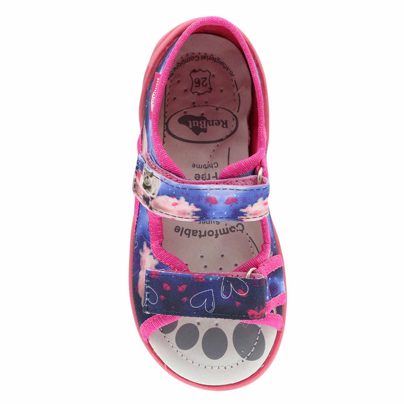 Kinder Textil Hausschuhe, Klettsandalen