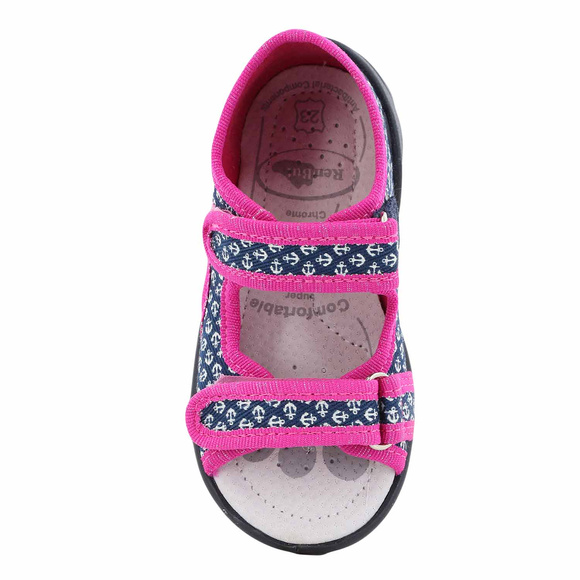 Kinder Textil Hausschuhe, Klettsandalen