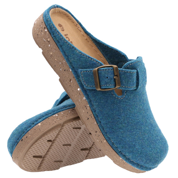 Damen Hausschuhe bequeme Hausschuhe Filz mit Schnalle