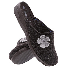 Damen Hausschuhe Filz Blume