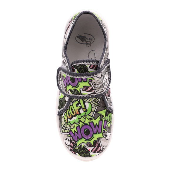 Kinder-Textilhausschuhe mit Klettverschluss