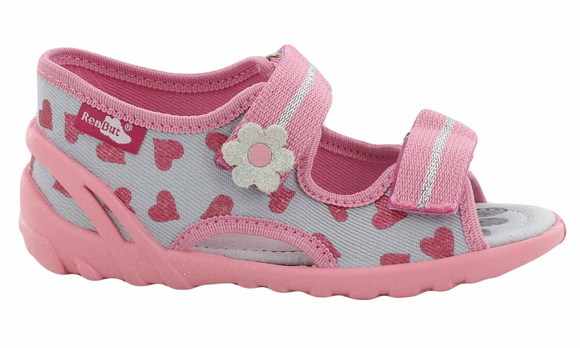 Kinder Textil Hausschuhe, Klettsandalen