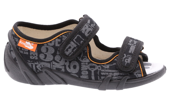 Kinder Textil Hausschuhe Sandalen mit Klettverschluss