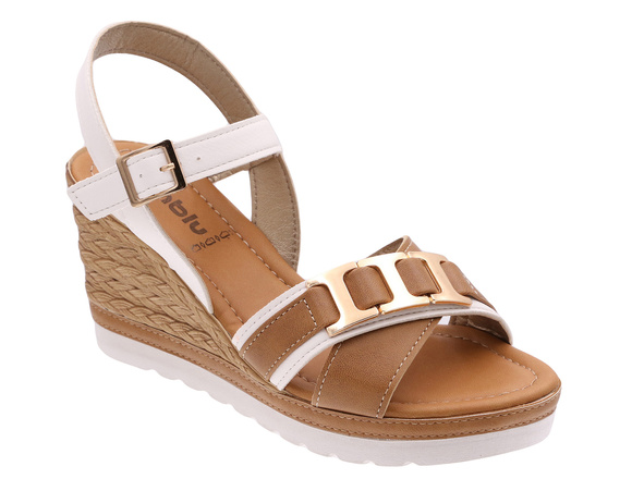 Damensandalen mit hohem Keilabsatz