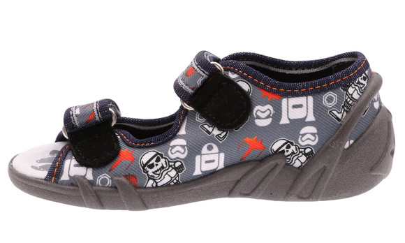 Kinder Textil Hausschuhe Sandalen mit Klettverschluss
