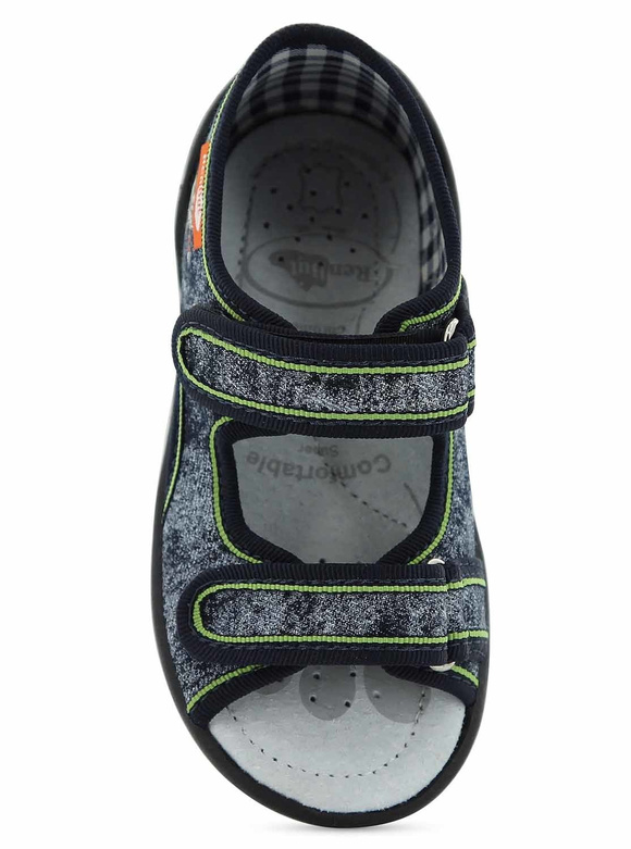 Kinder Textil Hausschuhe, Klettsandalen