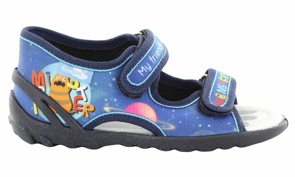 Kinder Textil Hausschuhe, Klettsandalen