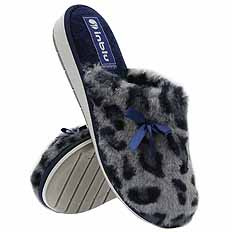 Damen Hausschuhe warme Hausschuhe Leopard Bow