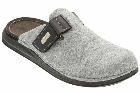 Herren-Hausschuhe, Schutz-Flip-Flops, Filz, Klettverschluss