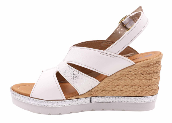 Damensandalen mit hohem Keilabsatz