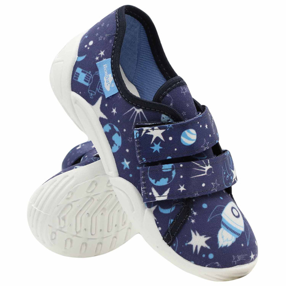 Kinder Hausschuhe Textilschuhe mit Klettverschluss