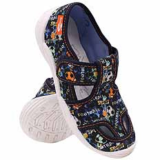 Kinder Hausschuhe Textilschuhe mit Klettverschluss