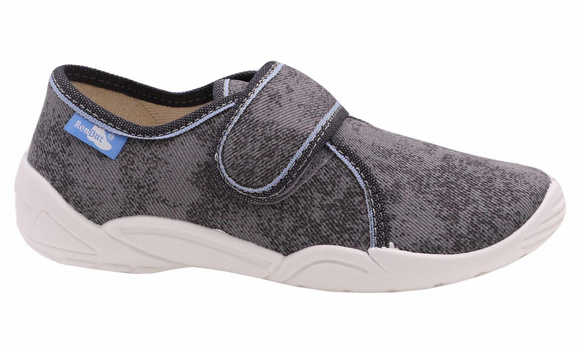 Kinder-Textilhausschuhe mit Klettverschluss