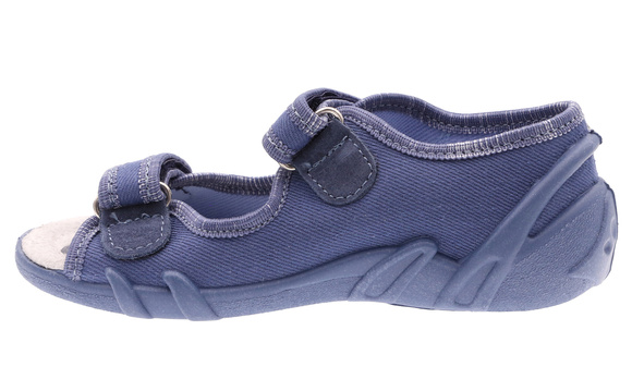 Kinder Textil Hausschuhe Sandalen mit Klettverschluss